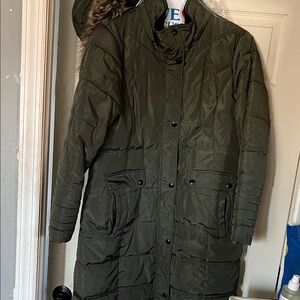 Apt. 9 Dark Green Puffer Jacket